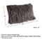 Hastings Home 12x20 Faux Fur Lumbar Pillow, Gray 437717LBP - alternate 3